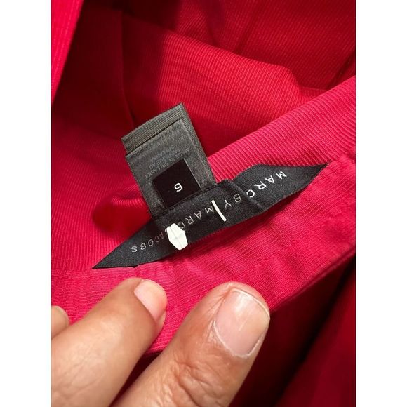 Red marc by marc jacobs cotton dress Sleeveless W/attached bow Detail - Picture 4 of 7